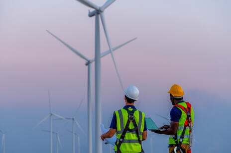 Engineers wind farm
