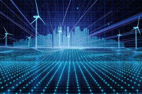 Grid wind illustration