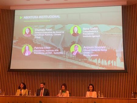Champa on the panel sharing her reflections from Baku and the lack of progress on NCQG.